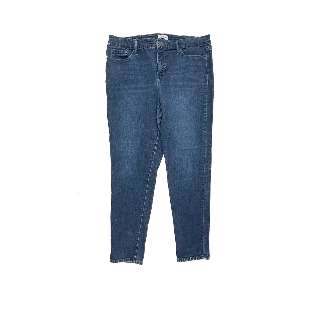 Jessica Simpson Womens High Rise Skinny Jeans Dark Wash Blue Size 16 Stretch